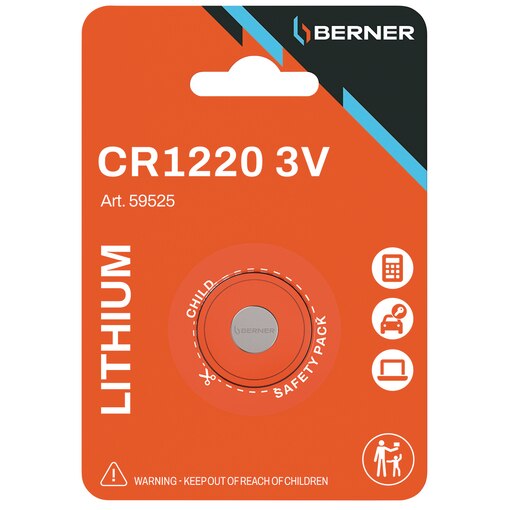 BUTTON CELL CR1220 3V